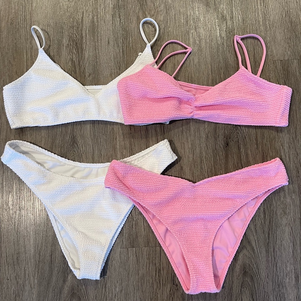Pacsun bikinis pink and white size large